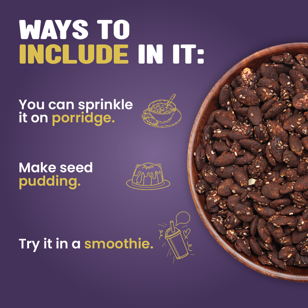 THARO Chocolate Roasted Seed Mix | Pack of 10 | 250 gms