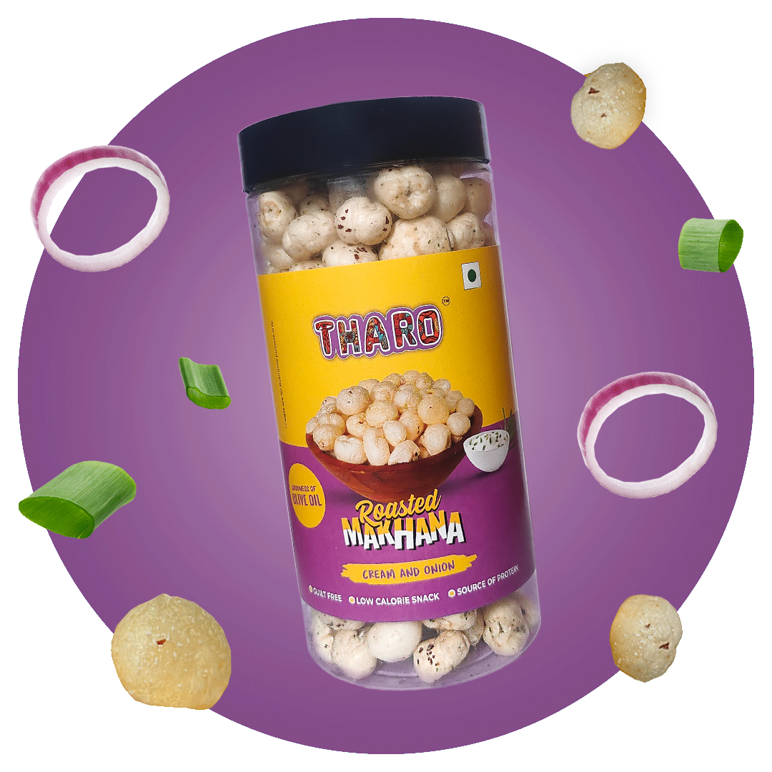 Tharo's Cream & Onion Roasted Makhana- 75gm