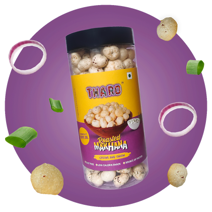 Tharo's Cream & Onion Roasted Makhana- 75gm