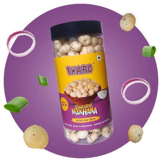 Tharo's Cream & Onion Roasted Makhana- 75gm