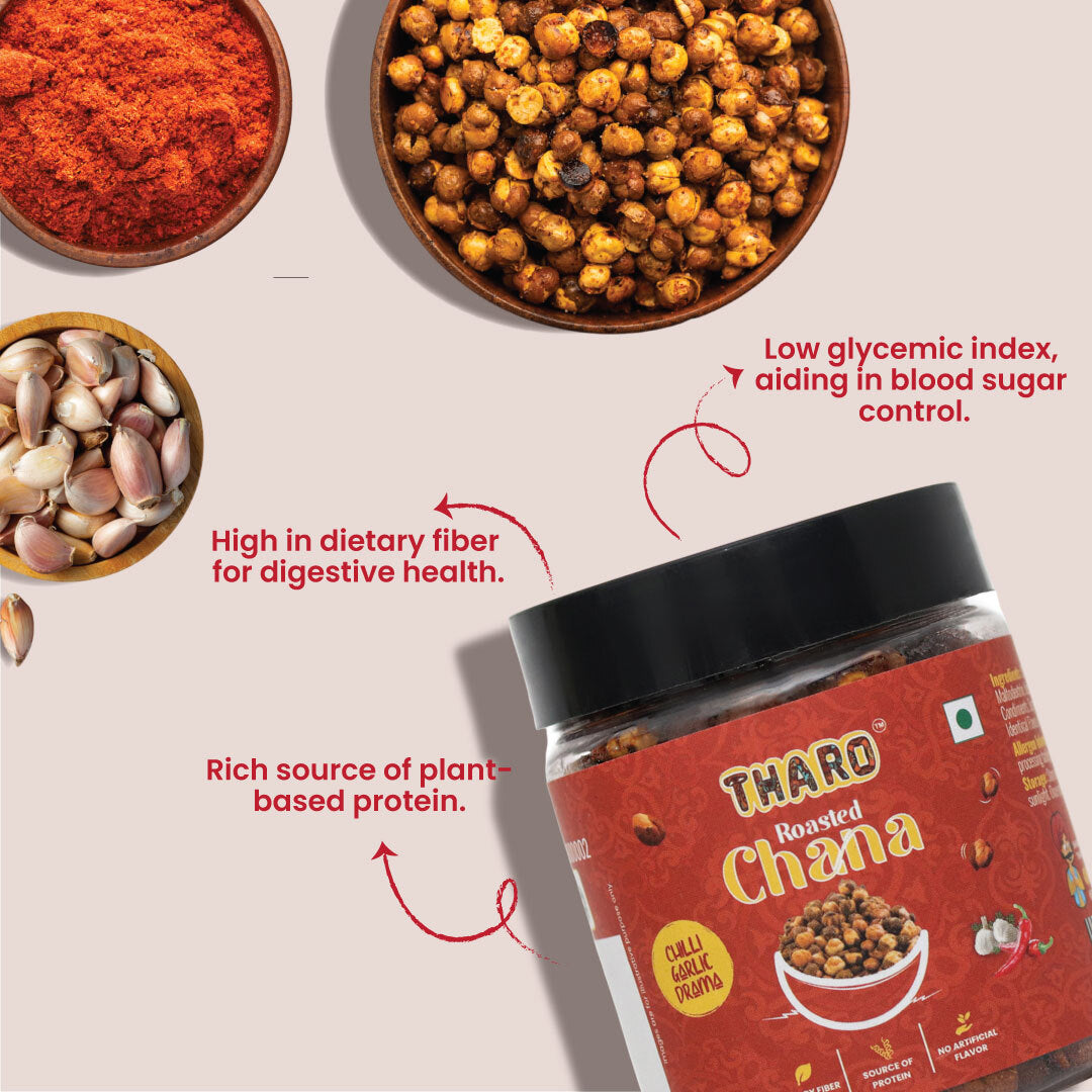 Chilli Garlic Roasted Chana | 95 gms