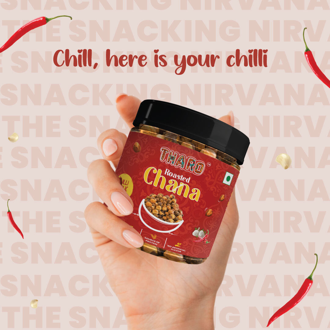 Chilli Garlic Roasted Chana | 95 gms