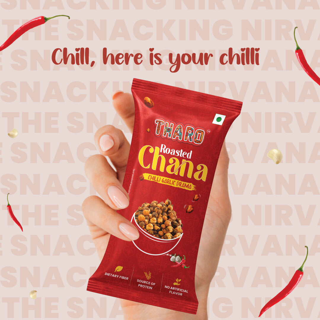 Chilli Garlic Roasted Chana | 30 gms