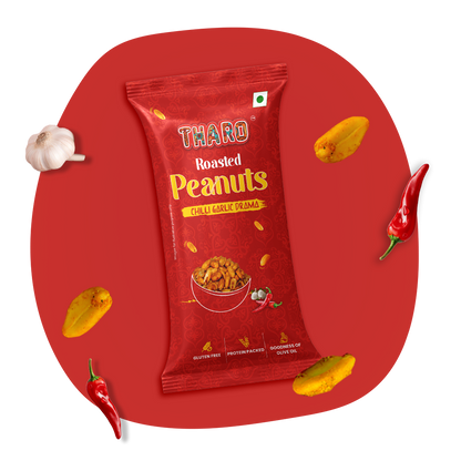 THARO Chilli Garlic Roasted Peanuts |27 gms