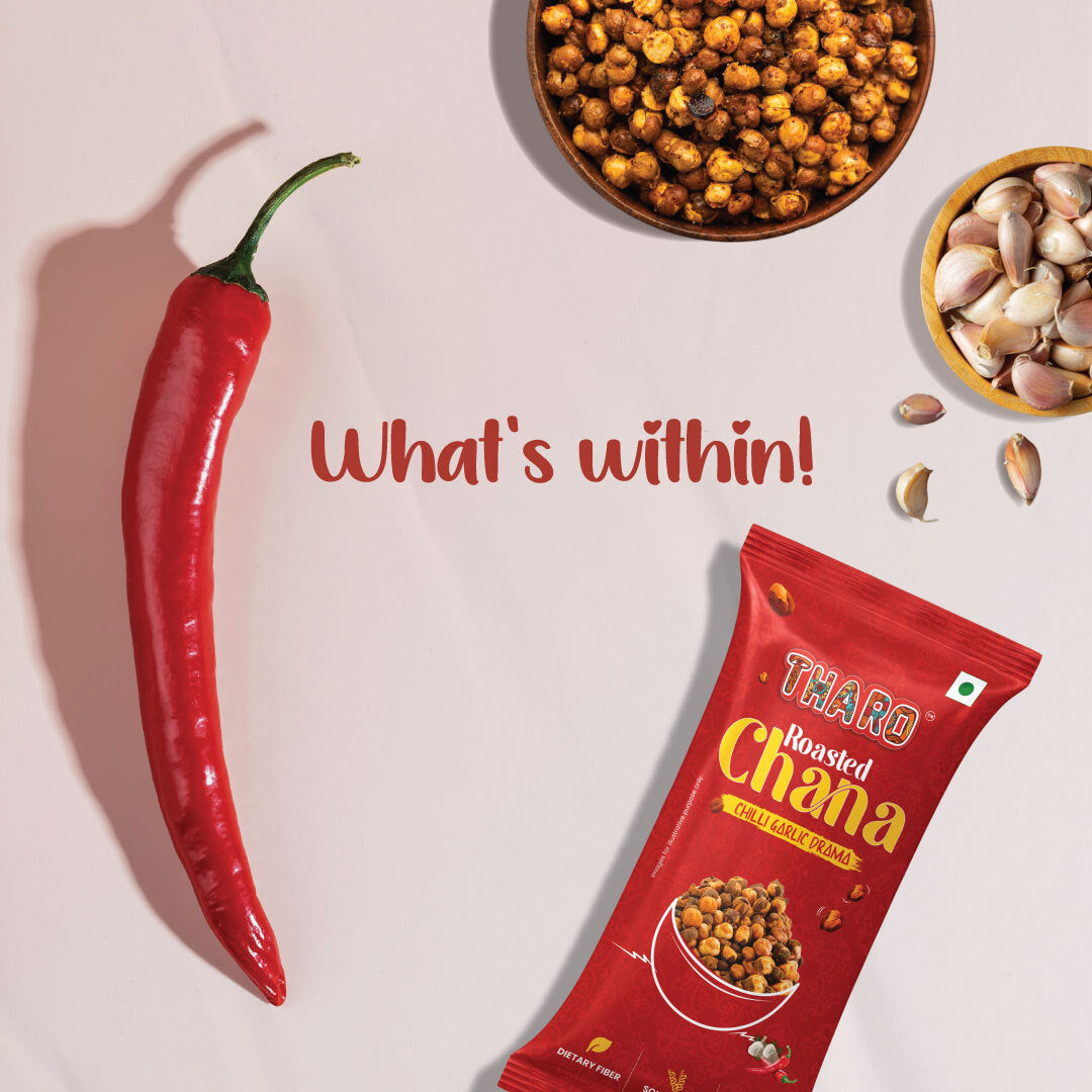 Chilli Garlic Roasted Chana | 30 gms