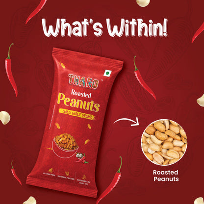 THARO Chilli Garlic Roasted Peanuts |27 gms