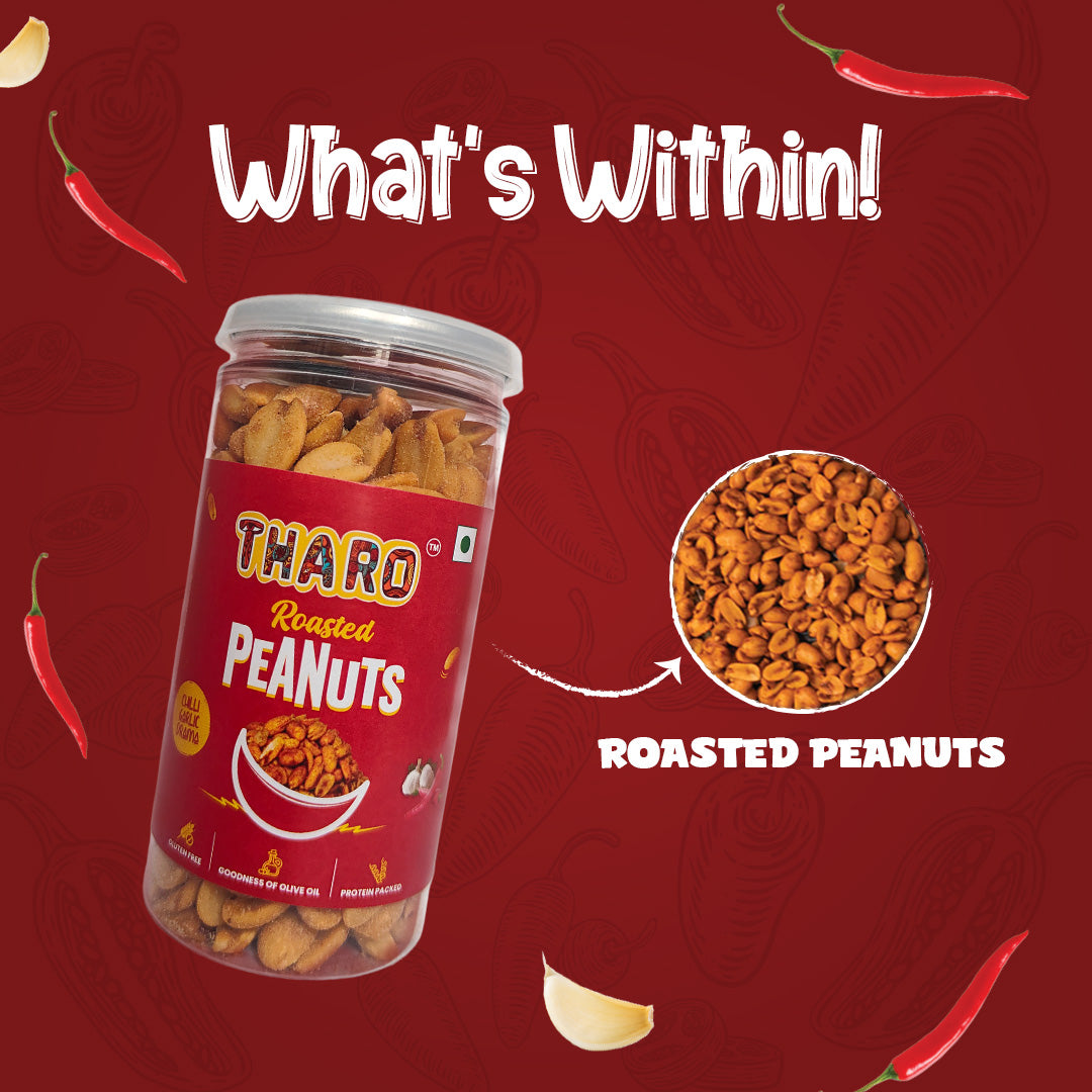 Chilli Garlic Roasted Peanuts | 90 gms