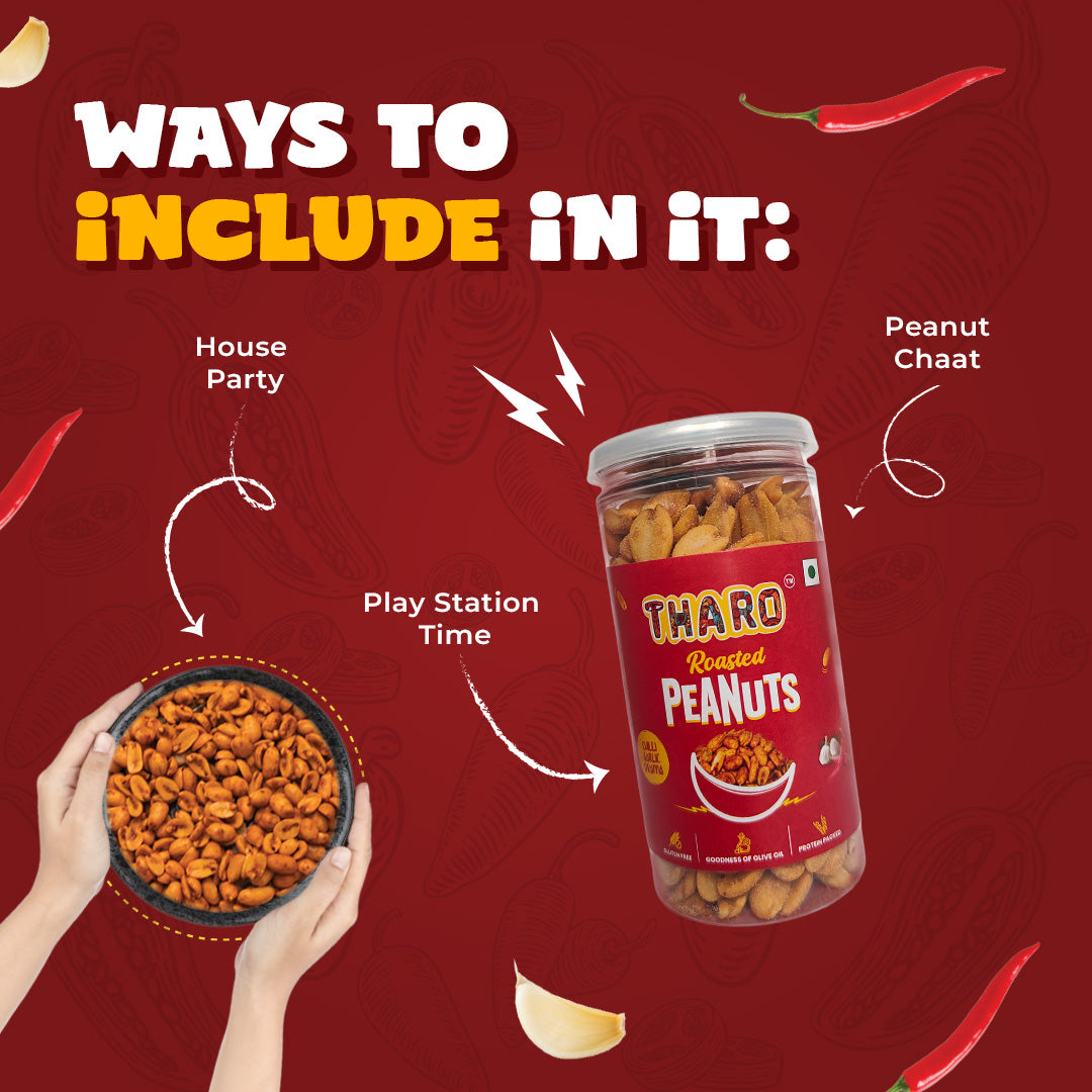 Chilli Garlic Roasted Peanuts | 90 gms