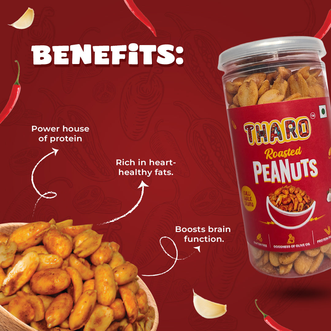 Chilli Garlic Roasted Peanuts | 90 gms