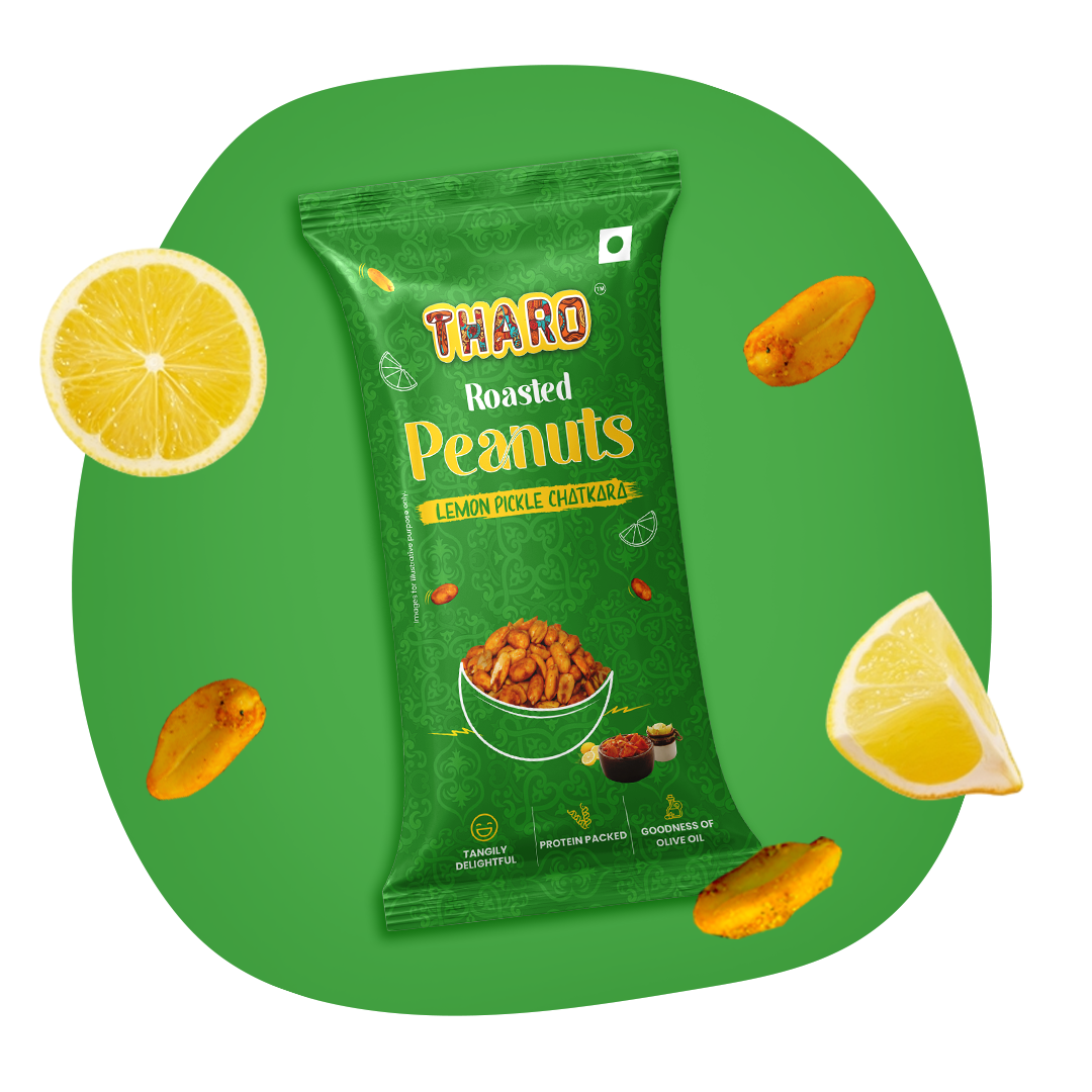 THARO Lemon Pickle Roasted Peanuts | 27 gms