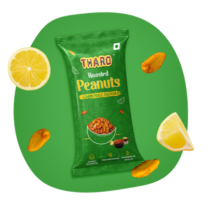 THARO Lemon Pickle Roasted Peanuts | 27 gms