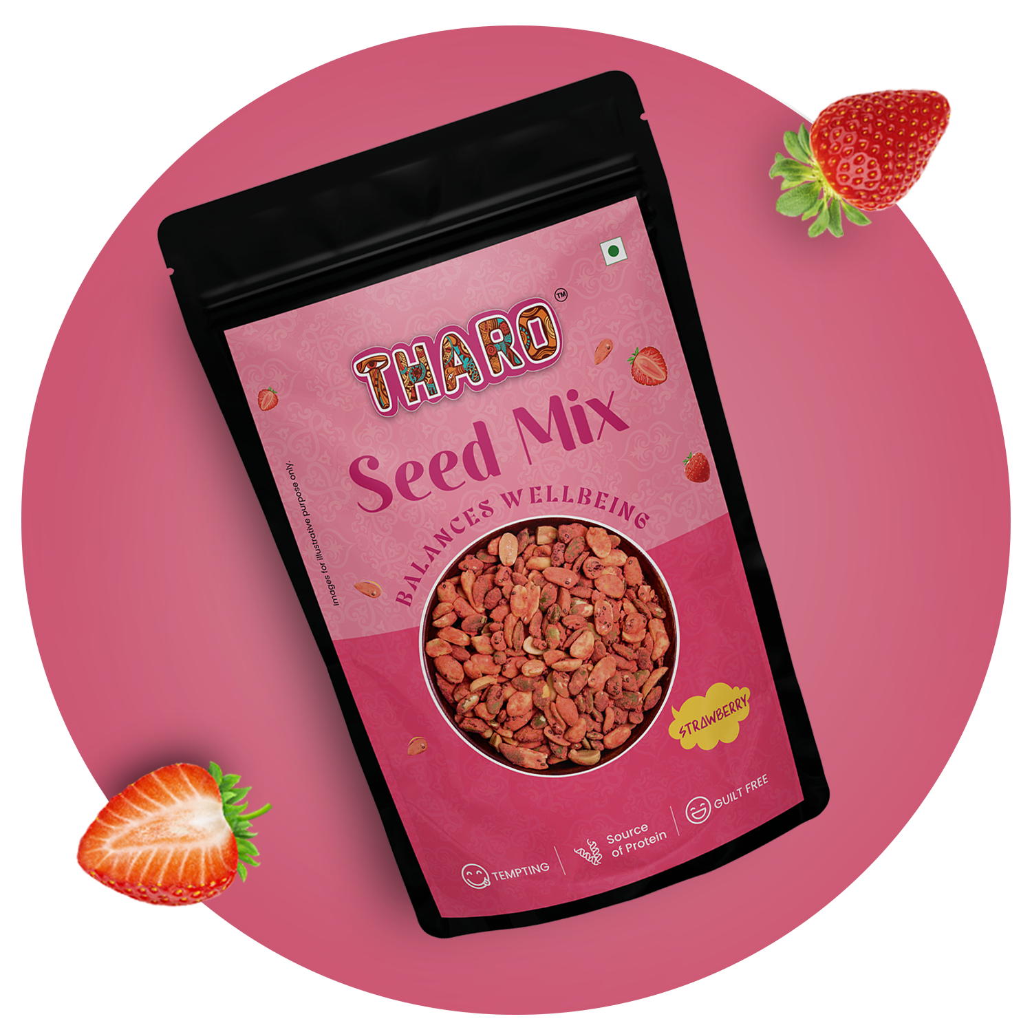 THARO Strawberry Roasted Seed Mix | 200 gms – THARO SNACKS